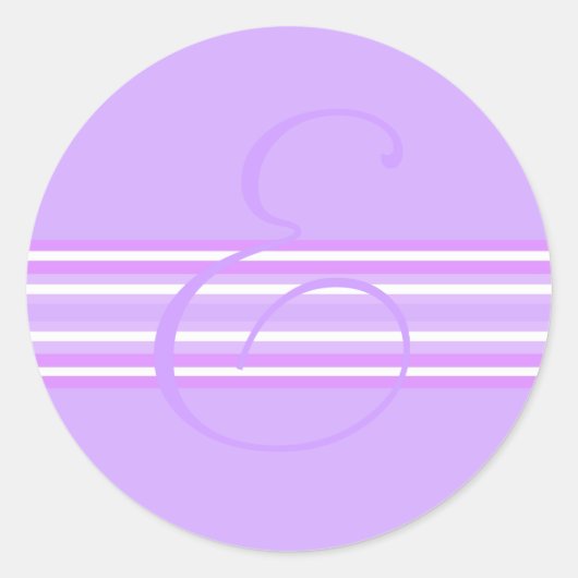 Monogramm E-Aufkleber Runder Aufkleber (Vorderseite)