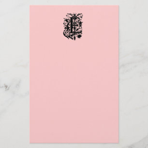 Monogramm E Briefpapier