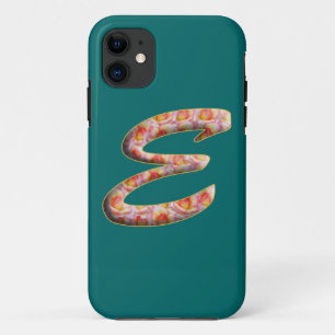 Monogramm E in Rose Muster iPhone 5 Fall Case-Mate iPhone Hülle