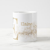 Monogramm "E" Jumbo-Mug Suppe Eiscreme Jumbo-Tasse (Vorderseite)