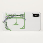 Monogramm E Lavendel Eukalyptus Case-Mate iPhone Hülle (Rückseite (Horizontal))