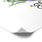 Monogramm E Lavendel Eukalyptus Poster (Ecke)