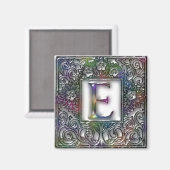 Monogramm E Magnet (Vorderseite/Rückseite)