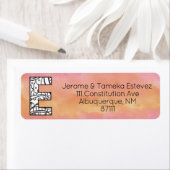 Monogramm "E" Winkelschreiben Orange Pink Farbe (Insitu)