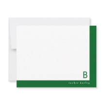 Monogramm-Ecken-Dunkelgrün-Band-Schreibwaren