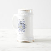 Monogramm Ehegelübde Herz Bierglas (Vorderseite Links)