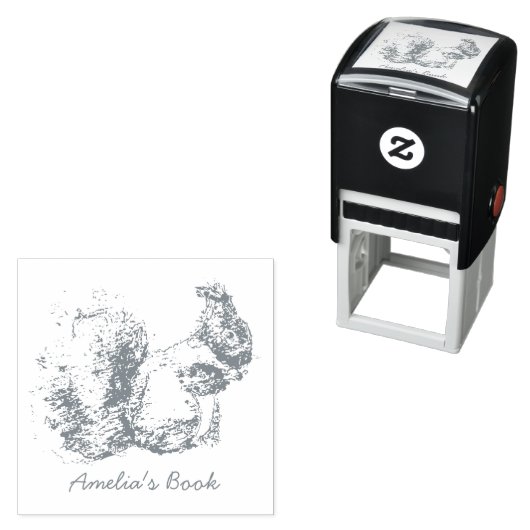 Monogramm Eichhörnchen Dieses Buch gehört Permastempel (Beispiel)