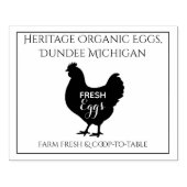 Monogramm-Eierkarton-Stempel Farm Frische Eier Gummistempel (Prägung)