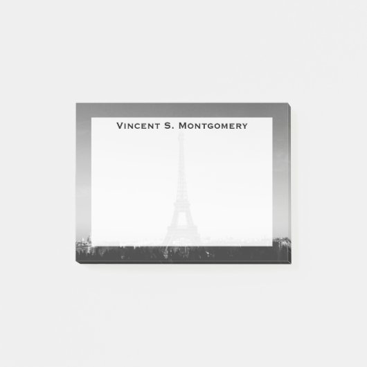 Monogramm Eiffelturm, Paris, Frankreich Post-it Klebezettel (Vorderseite)