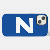 Monogramm Eigener Name Initial Modern Schlicht Min iPhone Hülle (Rückseite (Horizontal))
