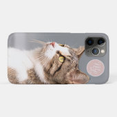Monogramm eigenes Katzenfoto Case-Mate iPhone Hülle (Rückseite (Horizontal))