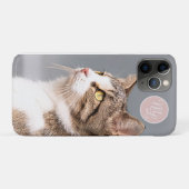 Monogramm eigenes Katzenfoto Case-Mate iPhone Hülle (Rückseite (Horizontal))