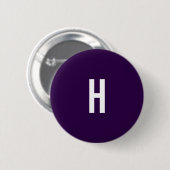 Monogramm Eigenname Initiale Minimalistisch Mitter Button (Vorne & Hinten)