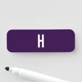 Monogramm Eigenname Initiale Minimalistisch Mitter Namensschild (Beispiel)