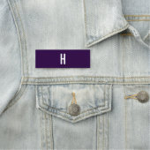 Monogramm Eigenname Initiale Minimalistisch Mitter Namensschild (Beispiel)