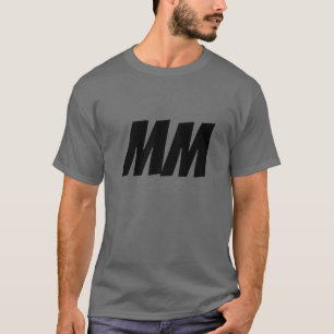 Monogramm Eigenname Initialen Modernes Schlichtes  T-Shirt