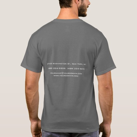 Monogramm Eigenname Initialen Modernes Schlichtes T-Shirt (Rückseite)