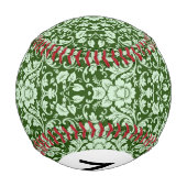 Monogramm Ein antiker Blumendampfer Baseball (Rückseite)