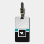 Monogramm ein Golfball-Gepäckanhänger Gepäckanhänger (Vorderseite vertikal)