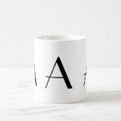 Monogramm eine moderne Kaffee-Schwarzweiss-Tasse Kaffeetasse (Mittel)
