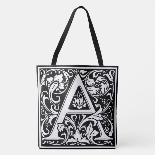 Monogramm eine umschaltbare B&W Taschen-Tasche Tasche (Vorderseite)