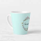 Monogramm eines benutzerdefinierten Skriptnamens i Milchtasse (Linke Ecke)