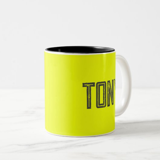 Monogramm eines Individuellen Namens mit festem Ne Zweifarbige Tasse (VorderseiteRechts)