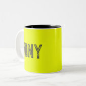 Monogramm eines Individuellen Namens mit festem Ne Zweifarbige Tasse (Vorderseite Links)