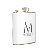 Monogramm eines Minimalistischen, einfachen, weiße Flachmann (Rechts)
