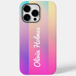 Monogramm eines modernen rosa Farbblocknamens Case-Mate iPhone 14 Pro Max Hülle