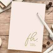 Monogramm | Einfache, moderne Rosa Personalisiert Briefpapier