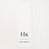 Monogramm einfache Signatur Moderne Chic Mit Monog Yogamatte (Vorderseite)
