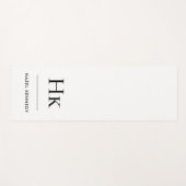 Monogramm einfache Signatur Moderne Chic Mit Monog Yogamatte (Vorderseite (Horizontal))