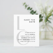 Monogramm. Einfache Typografie Hochzeit Speichern  (Stehend Vorderseite)