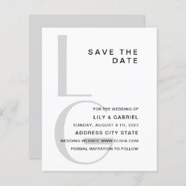 Monogramm. Einfache Typografie Hochzeit Speichern