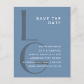 Monogramm. Einfache Typografie Hochzeit Speichern (Vorderseite)