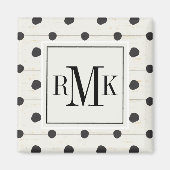 Monogramm | Einfache Zeichen Schritt drei Magnet (Vorne)