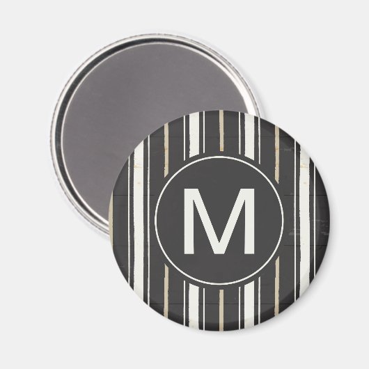 Monogramm | Einfache Zeichen Schritt zwei Magnet (Vorderseite/Rückseite)