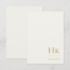 Monogramm Einfaches Elegantes Monogrammiertes Elfe Mitteilungskarte