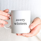 Monogramm | Einfaches elegantes Schwarz-weißer Anf Kaffeetasse