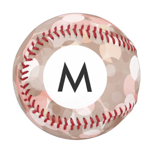 Monogramm Einfaches Muster - Kreise Baseball (Vorderseite Links)