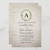 Monogramm Einladung (Vorne/Hinten)