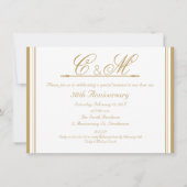 Monogramm Einladung zum 50. Hochzeitstag (Vorderseite)