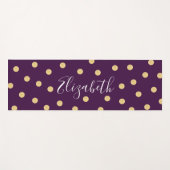 Monogramm Einmalige Lila Goldmatte Yogamatte (Vorderseite (Horizontal))
