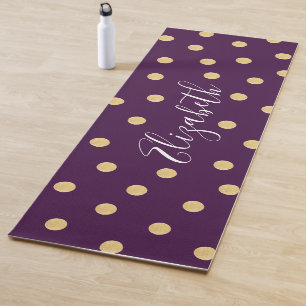 Monogramm Einmalige Lila Goldmatte Yogamatte