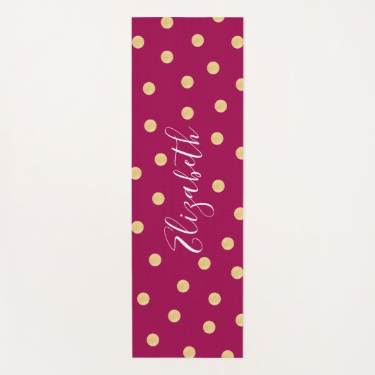 Monogramm Einmalige rosa Goldmatte Yogamatte (Vorderseite)