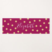 Monogramm Einmalige rosa Goldmatte Yogamatte (Vorderseite (Horizontal))