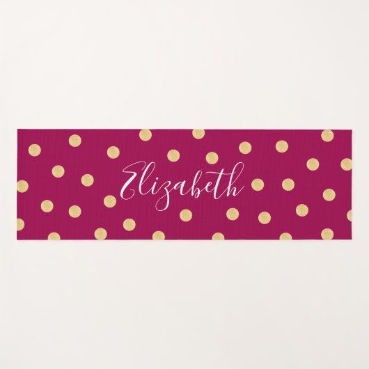 Monogramm Einmalige rosa Goldmatte Yogamatte (Vorderseite (Horizontal))