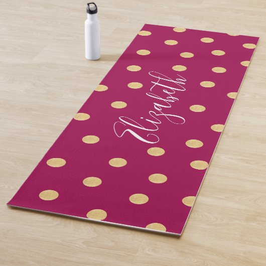 Monogramm Einmalige rosa Goldmatte Yogamatte (Beispiel)