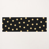 Monogramm Einzigartiger Schwarzer Goldmatte Yogamatte (Rückseite (Horizontal))